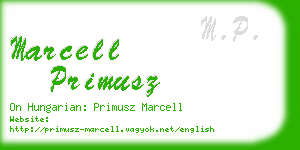 marcell primusz business card